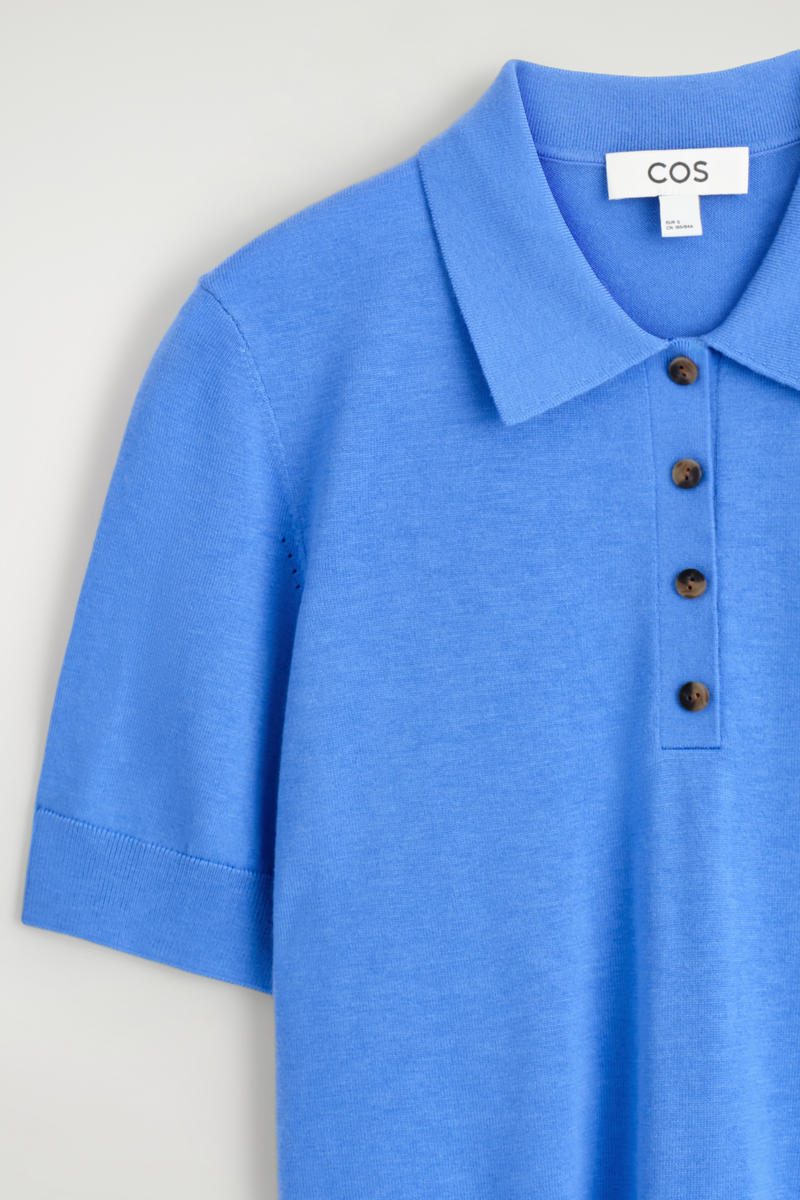 COS シュランケン ウールブレンドポロシャツ