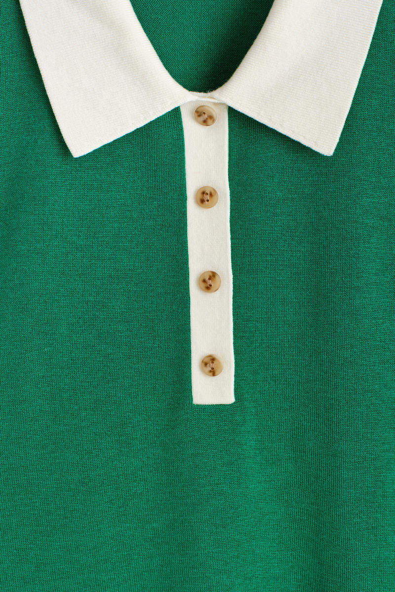 COS シュランケン ウールブレンドポロシャツ