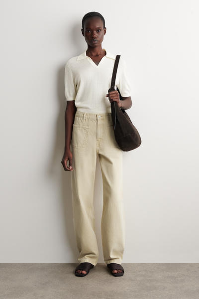 COS ニットリネンメリノポロシャツ