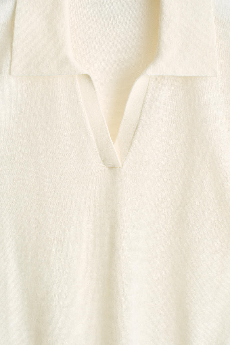 COS ニットリネンメリノポロシャツ