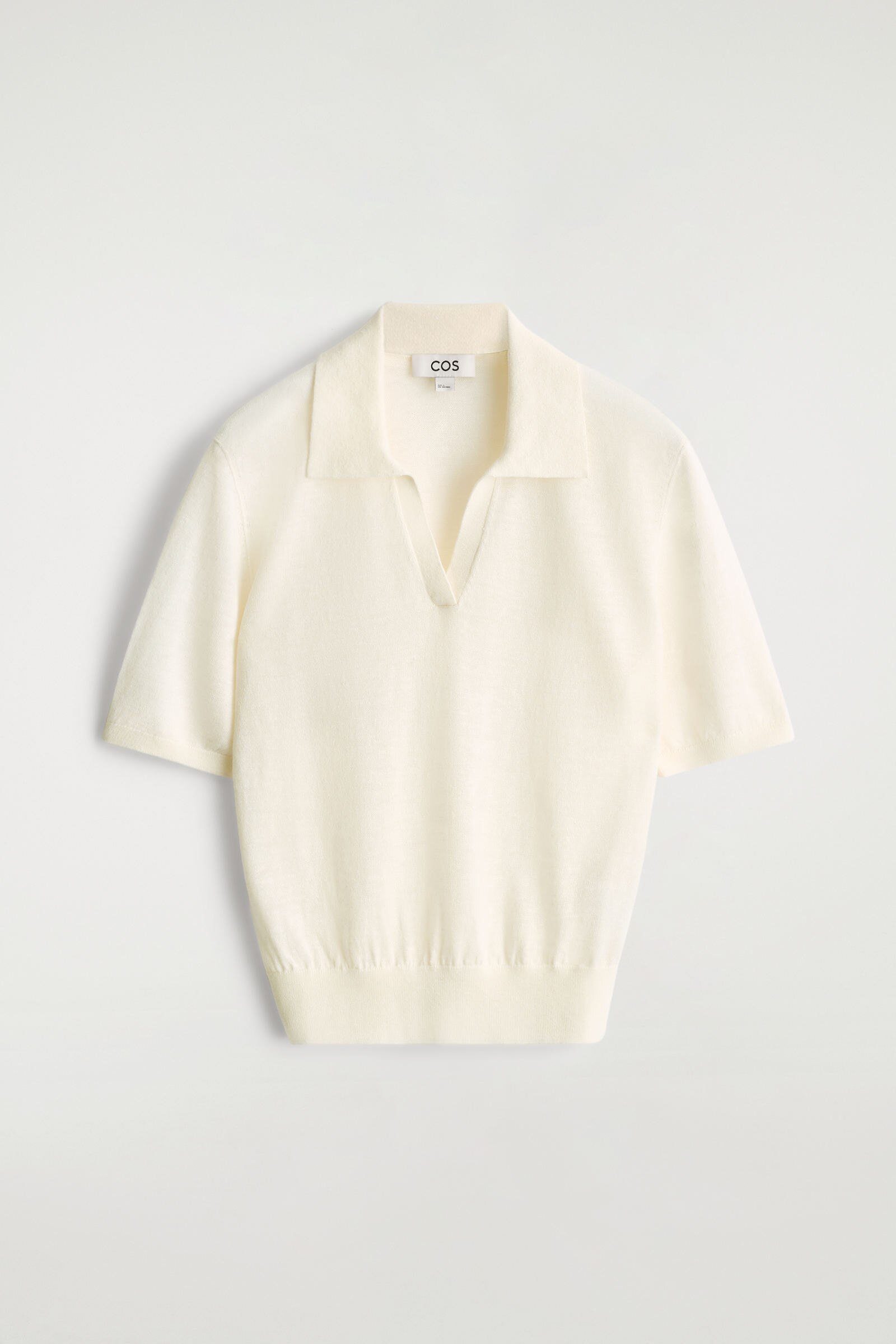 KNITTED LINEN-MERINO POLO SHIRT ニットリネンメリノポロシャツ 