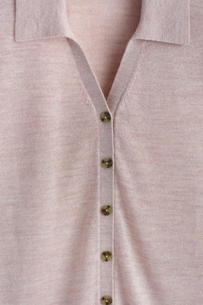 COS ニットリネンメリノ半袖シャツ