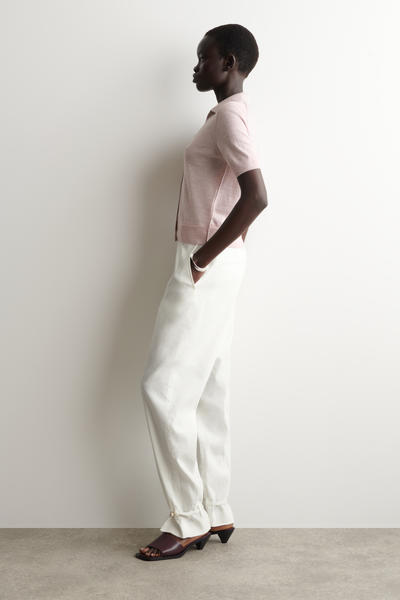 COS ニットリネンメリノ半袖シャツ