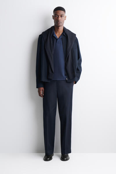 COS ジャージー コットンツイル ポロシャツ