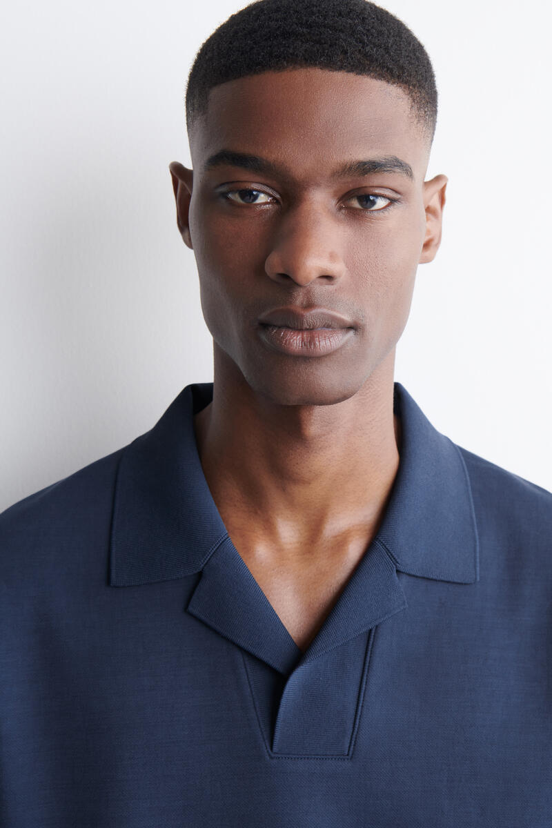 COS ジャージー コットンツイル ポロシャツ