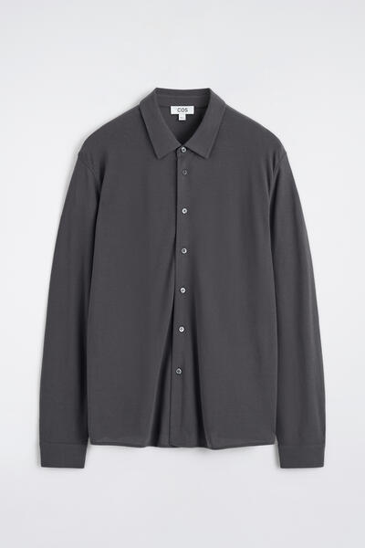 COS ドレープコットン ジャージーシャツ