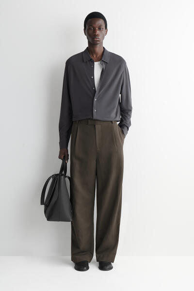 COS ドレープコットン ジャージーシャツ