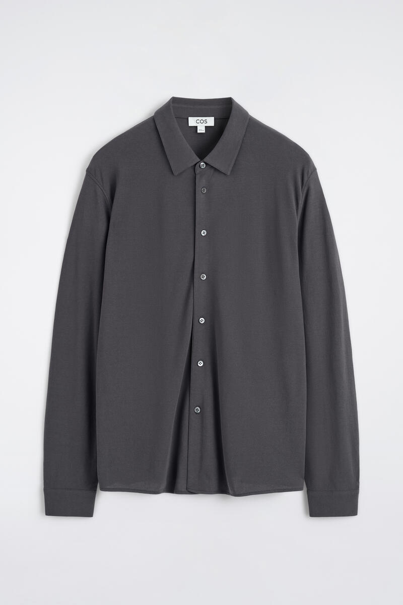 COS ドレープコットン ジャージーシャツ