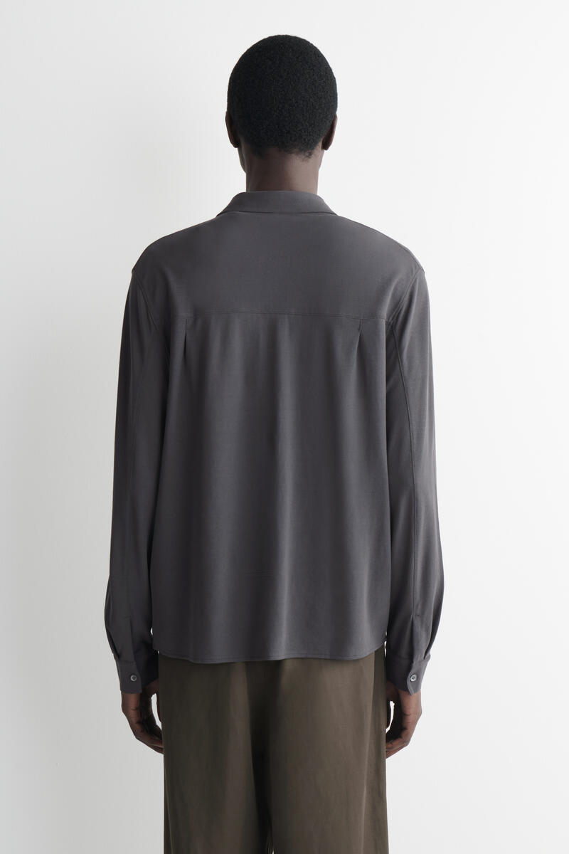 COS ドレープコットン ジャージーシャツ