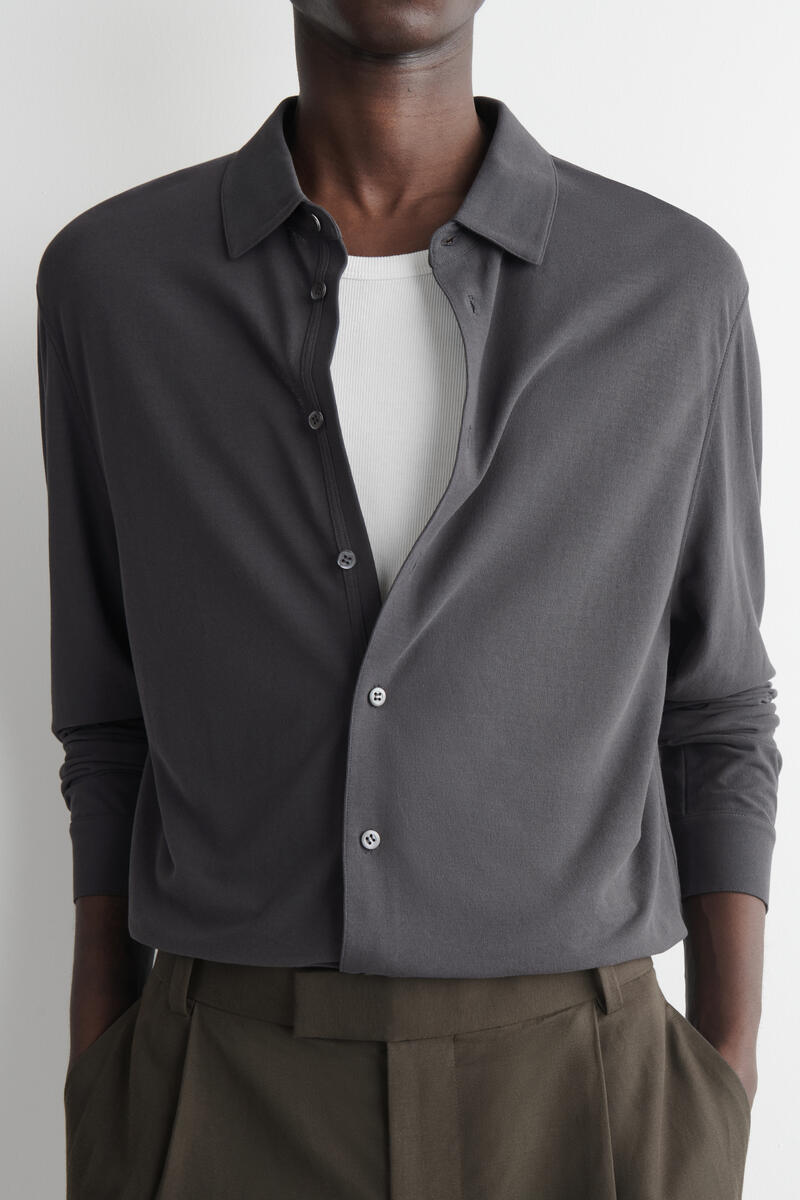 COS ドレープコットン ジャージーシャツ