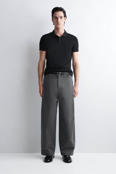 COS スリムリブ コットンポロシャツ