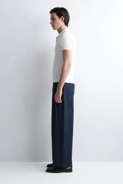 COS スリムリブ コットンポロシャツ