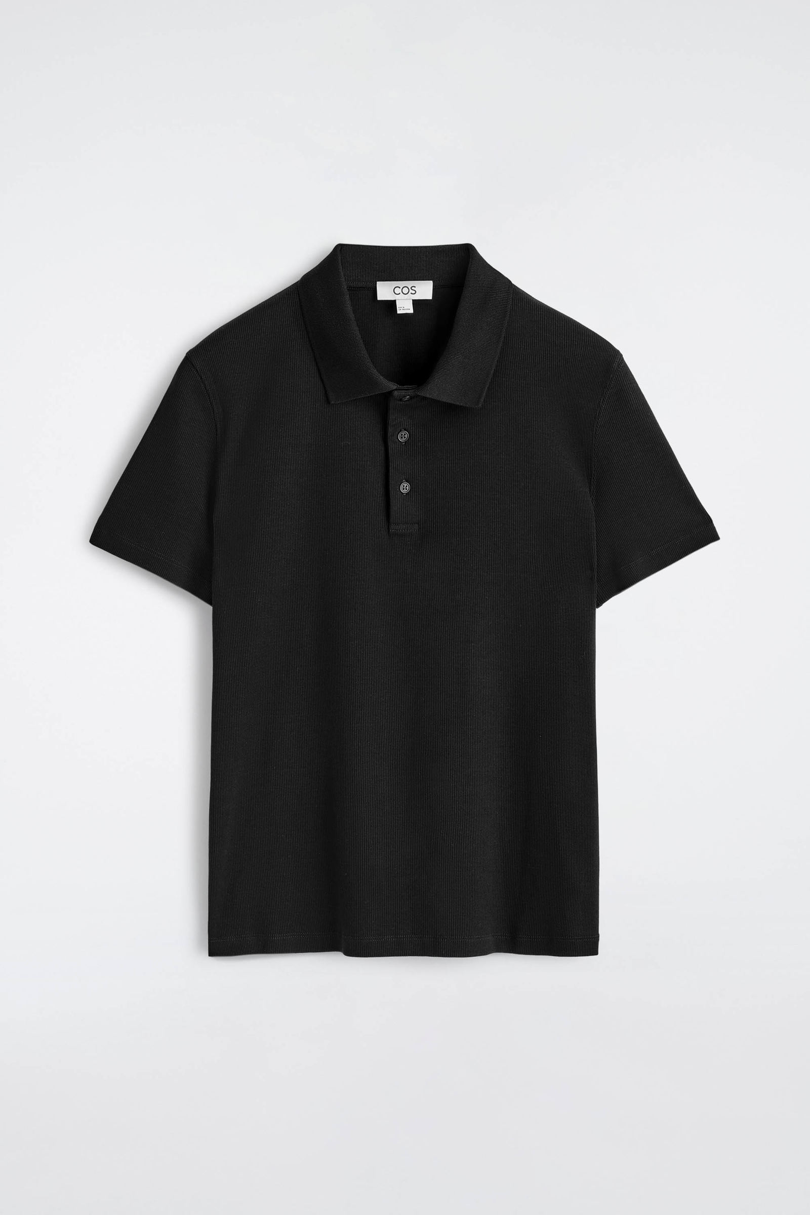 完売品　COS スリムリブコットンポロシャツ SLIM RIBBED COTTON POLO SHIRT スリムリブ コットンポロシャツ