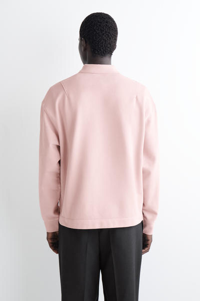 COS ウォッシュドコットン ポロ スウェットシャツ