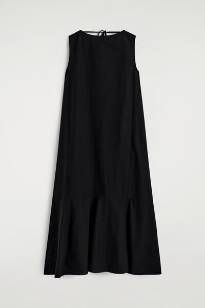 COS ドロップヘム　コットンミディドレス