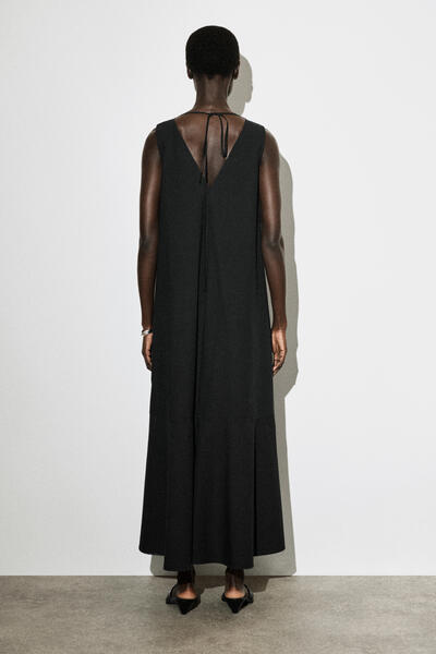 COS ドロップヘム　コットンミディドレス