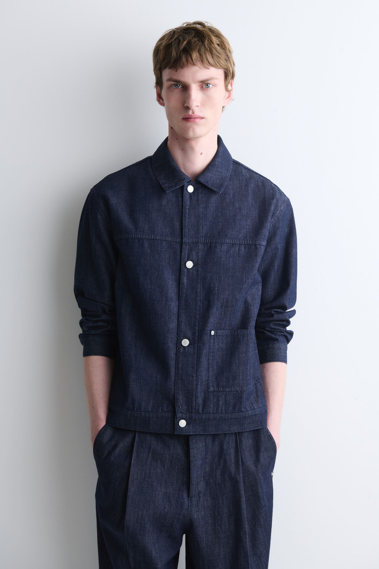 DENIM SHIRT JACKET デニムシャツジャケット インディゴ｜COS コス