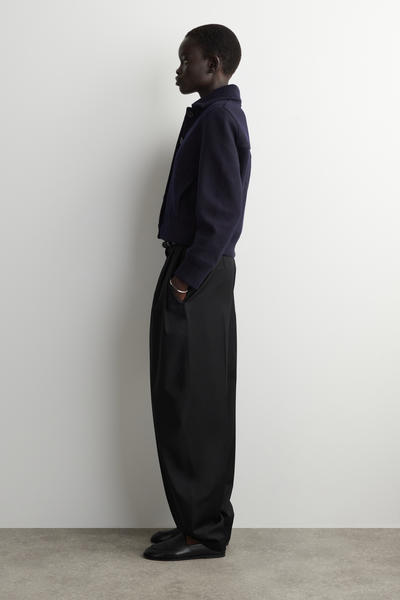 COS リブ襟ボイルメリノウールジャケット