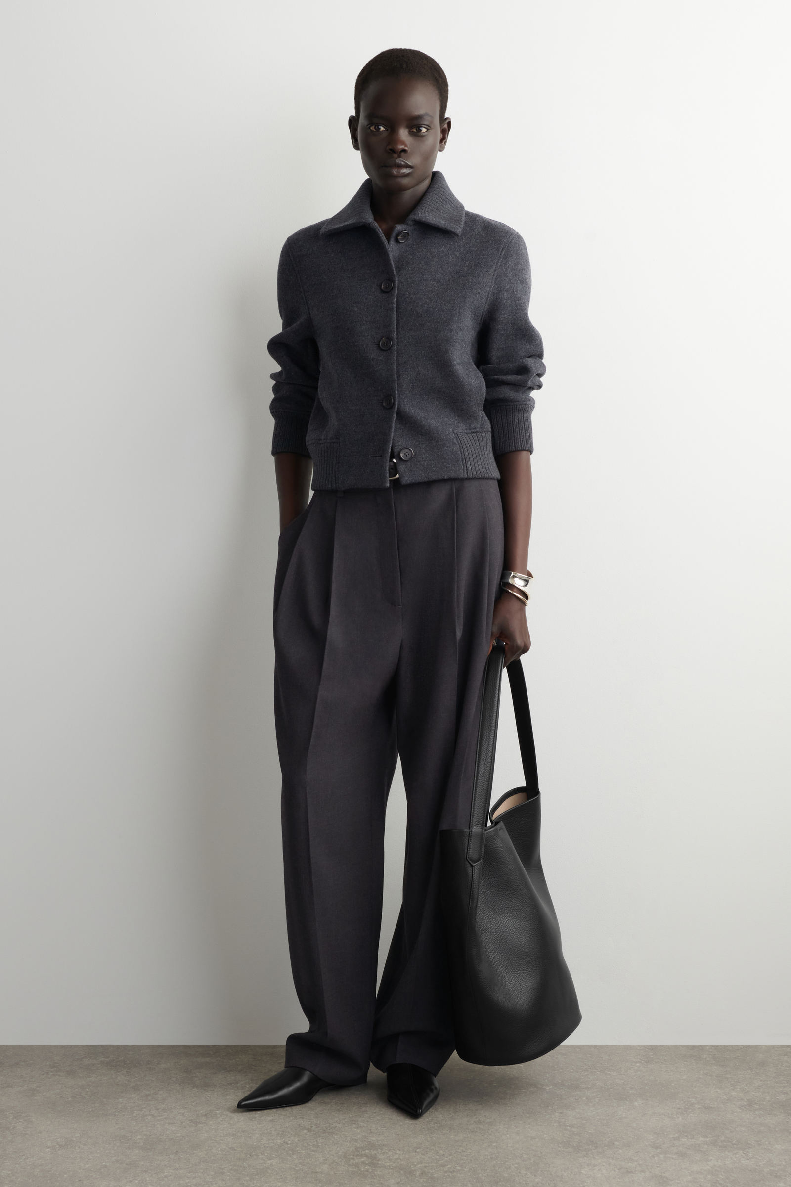 RIBBED-COLLAR BOILED MERINO WOOL JACKET リブ襟ボイルメリノウール