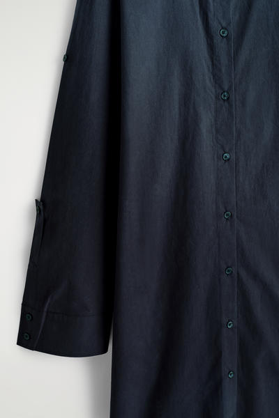 COS カーブスリーブ　コットンミディシャツドレス