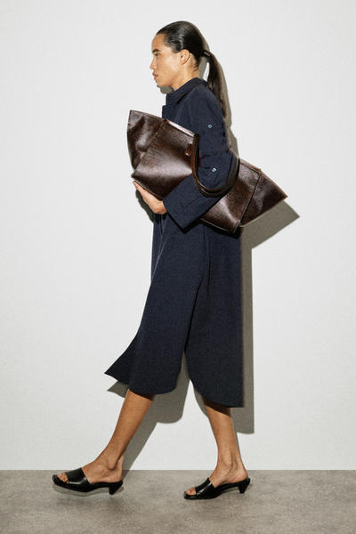 COS カーブスリーブ　コットンミディシャツドレス