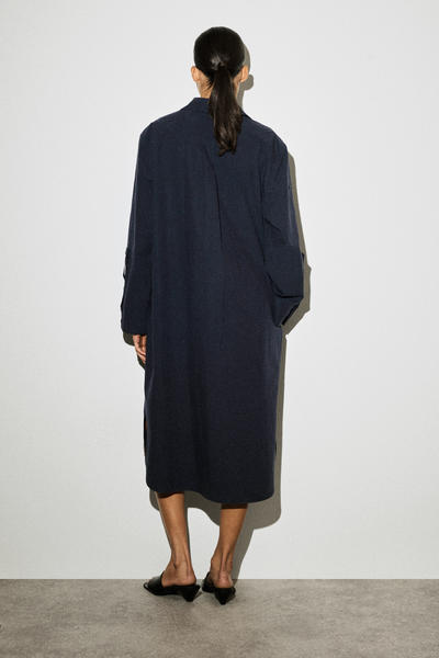 COS カーブスリーブ　コットンミディシャツドレス