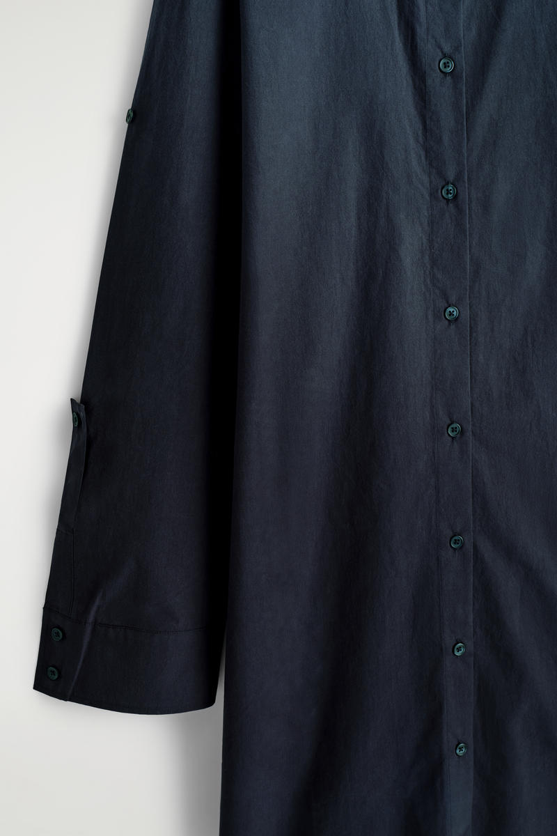 COS カーブスリーブ　コットンミディシャツドレス