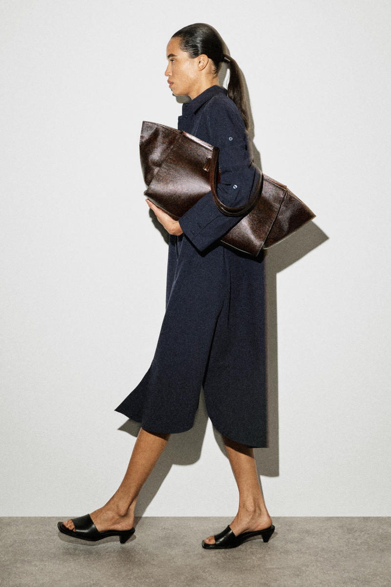 COS カーブスリーブ　コットンミディシャツドレス