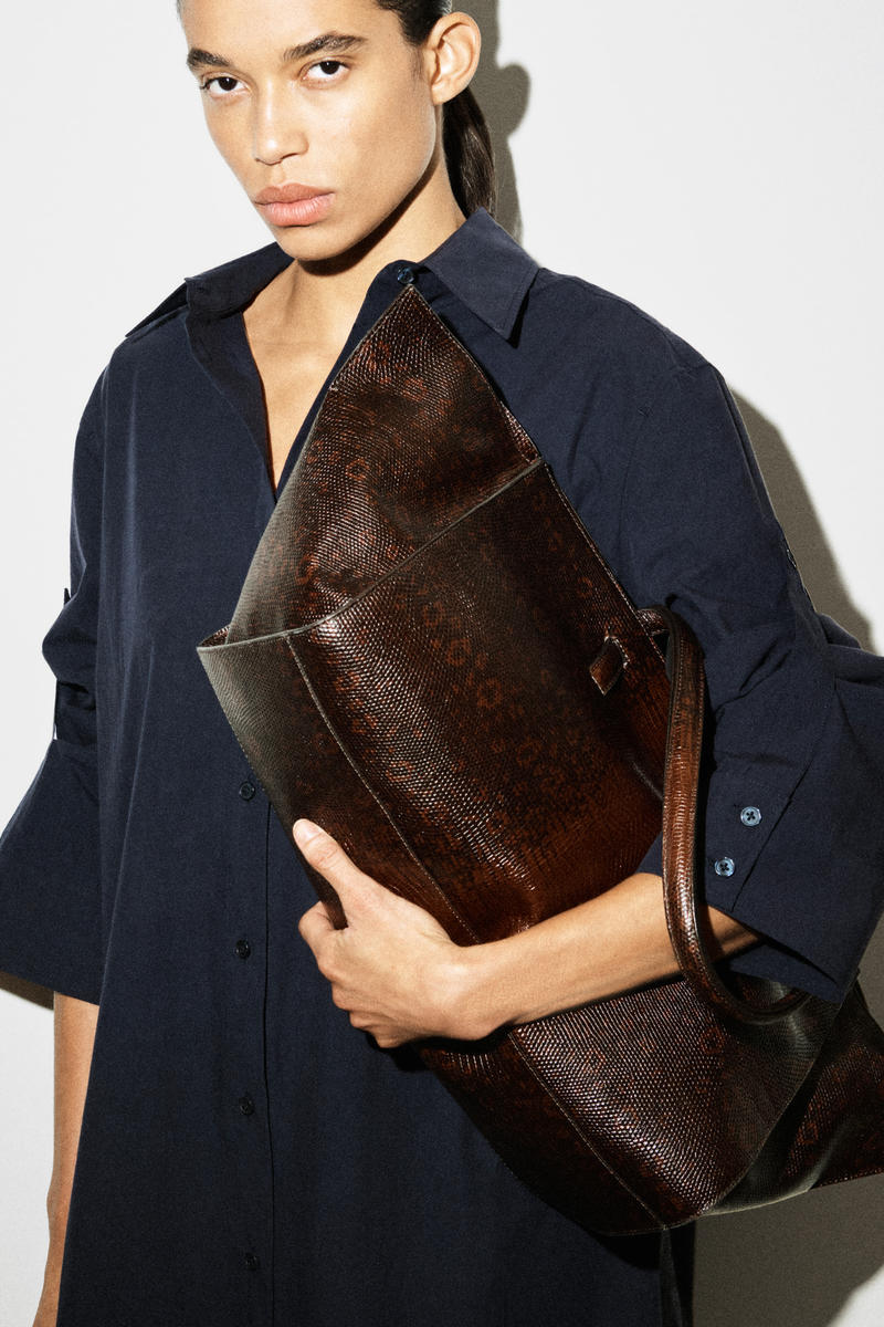 COS カーブスリーブ　コットンミディシャツドレス