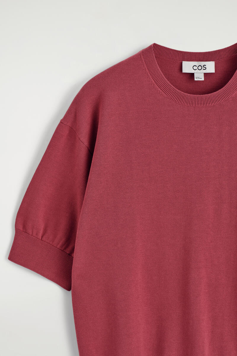 COS コットンニットTシャツ