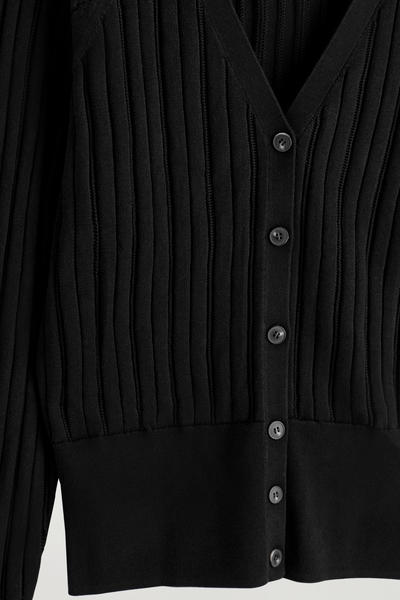 COS 透かし編みニット　コットンカーディガン