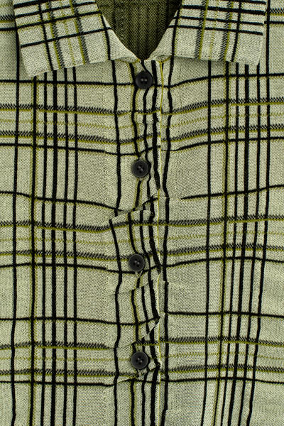 COS チェック柄 コットンジャカードシャツ