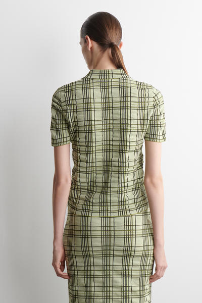 COS チェック柄 コットンジャカードシャツ