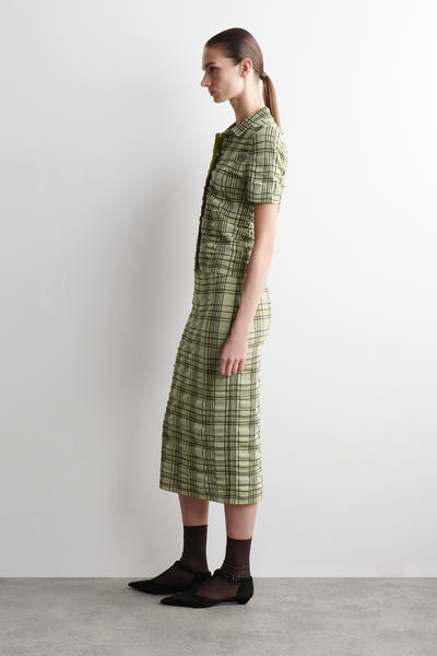 COS チェック柄 コットンジャカードシャツ