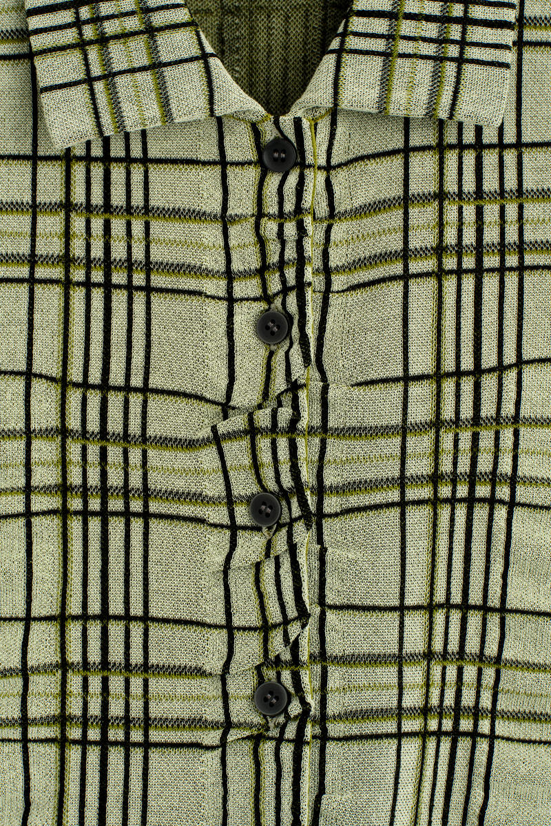 COS チェック柄 コットンジャカードシャツ
