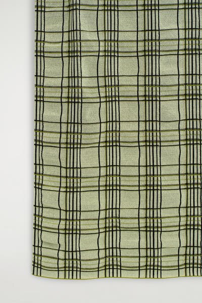 COS チェック　コットンジャカード　ミディスカート