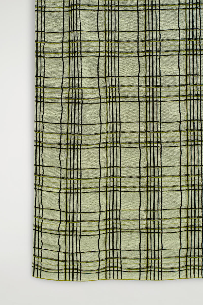 COS チェック　コットンジャカード　ミディスカート