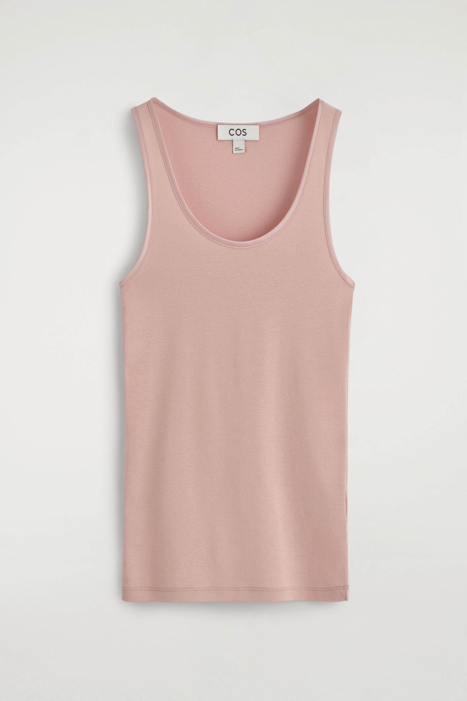 SATIN-TRIMMED COTTON-JERSEY TANK TOP サテントリム コットン