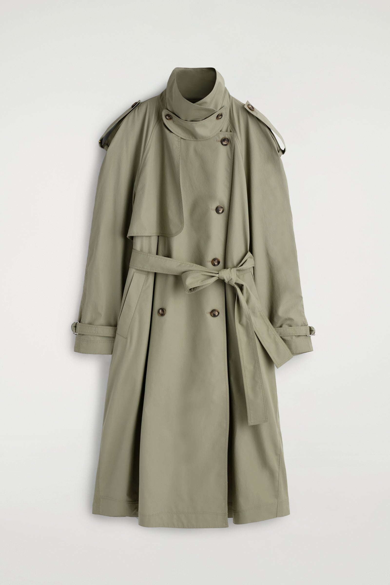 FUNNEL-NECK COTTON TRENCH COAT ファンネルネック綿トレンチコート