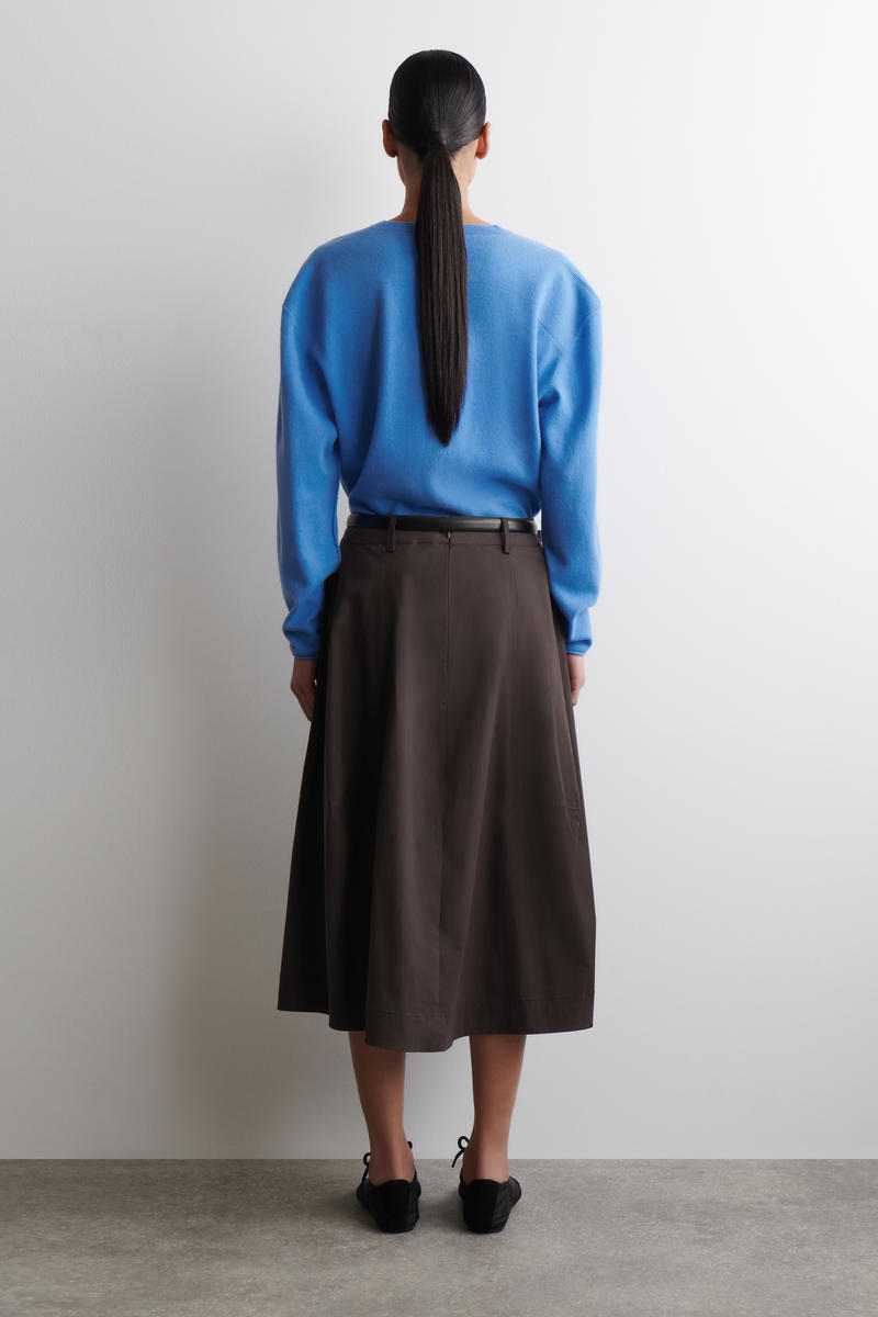 COS ボリューム コットンミディスカート