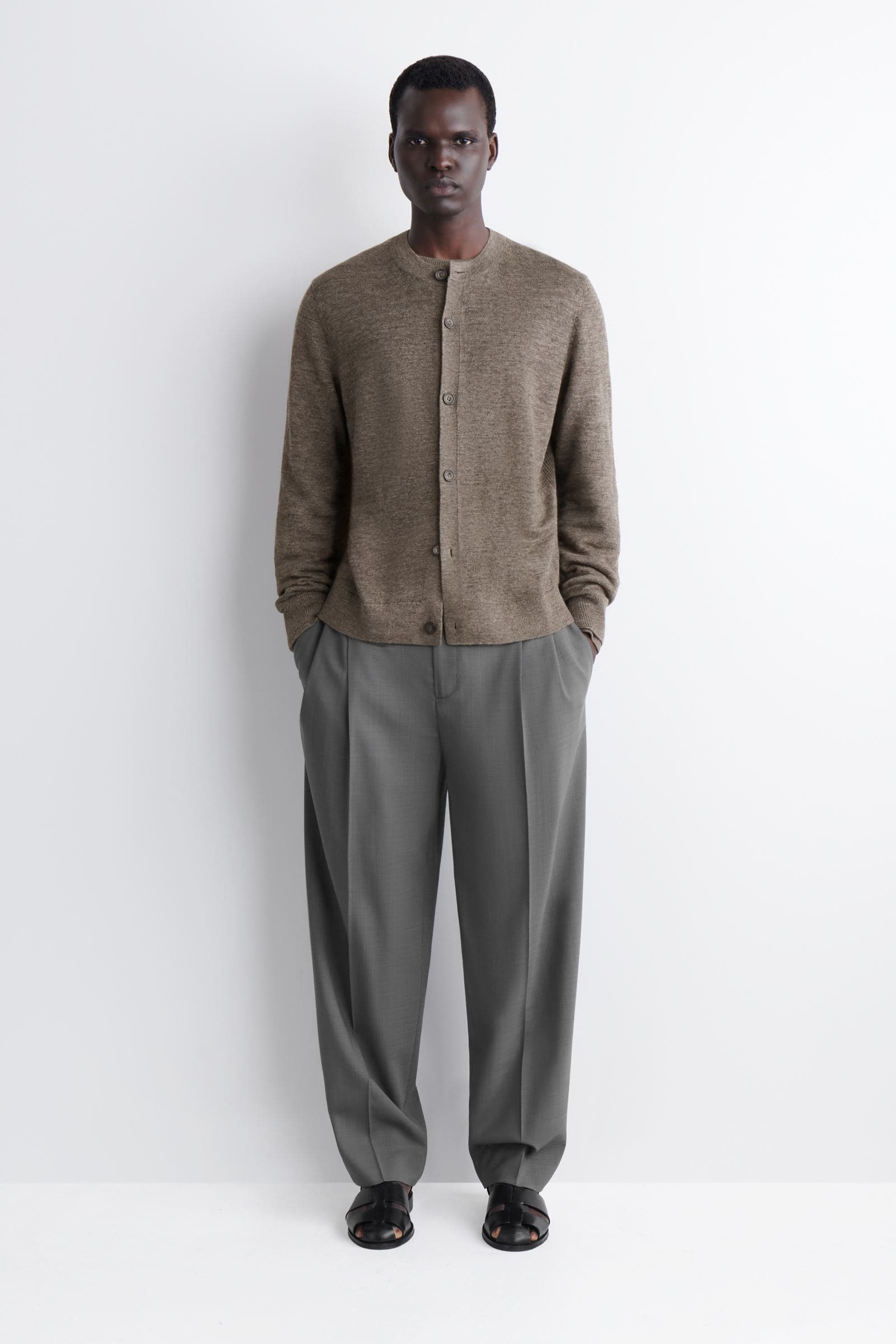 FLUID WOOL RELAXED-FIT WIDE-LEG TROUSERS フルイドウール ワイド