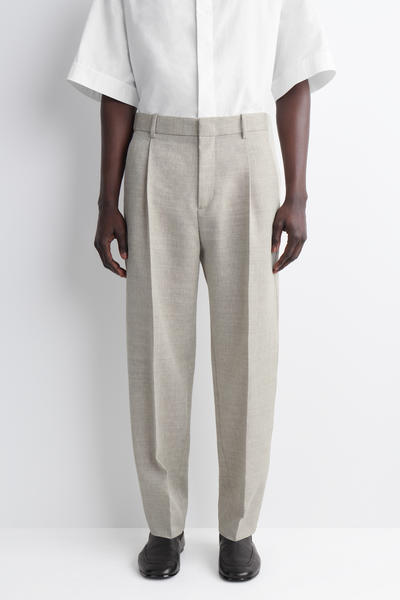 COS リネンウール  バレルレッグパンツ