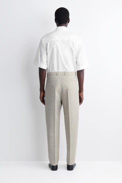 COS リネンウール  バレルレッグパンツ