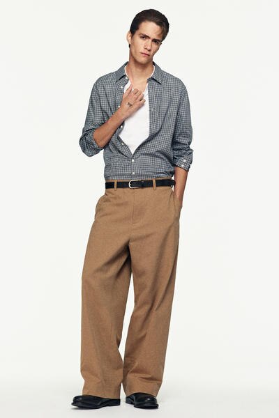 COS コットンワイドレッグチノ