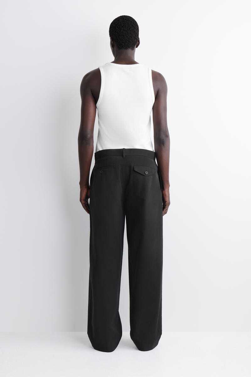 COS コットンワイドレッグチノ