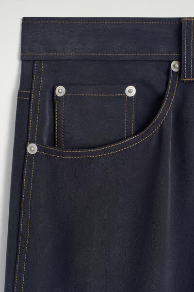 COS デニムエフェクト シルクパンツ