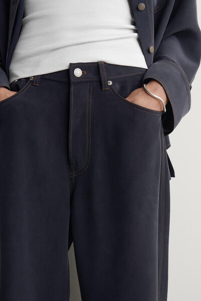 COS デニムエフェクト シルクパンツ