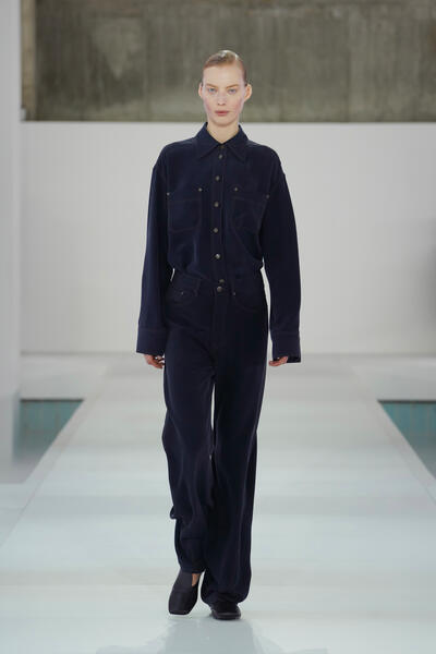 COS デニムエフェクト シルクパンツ