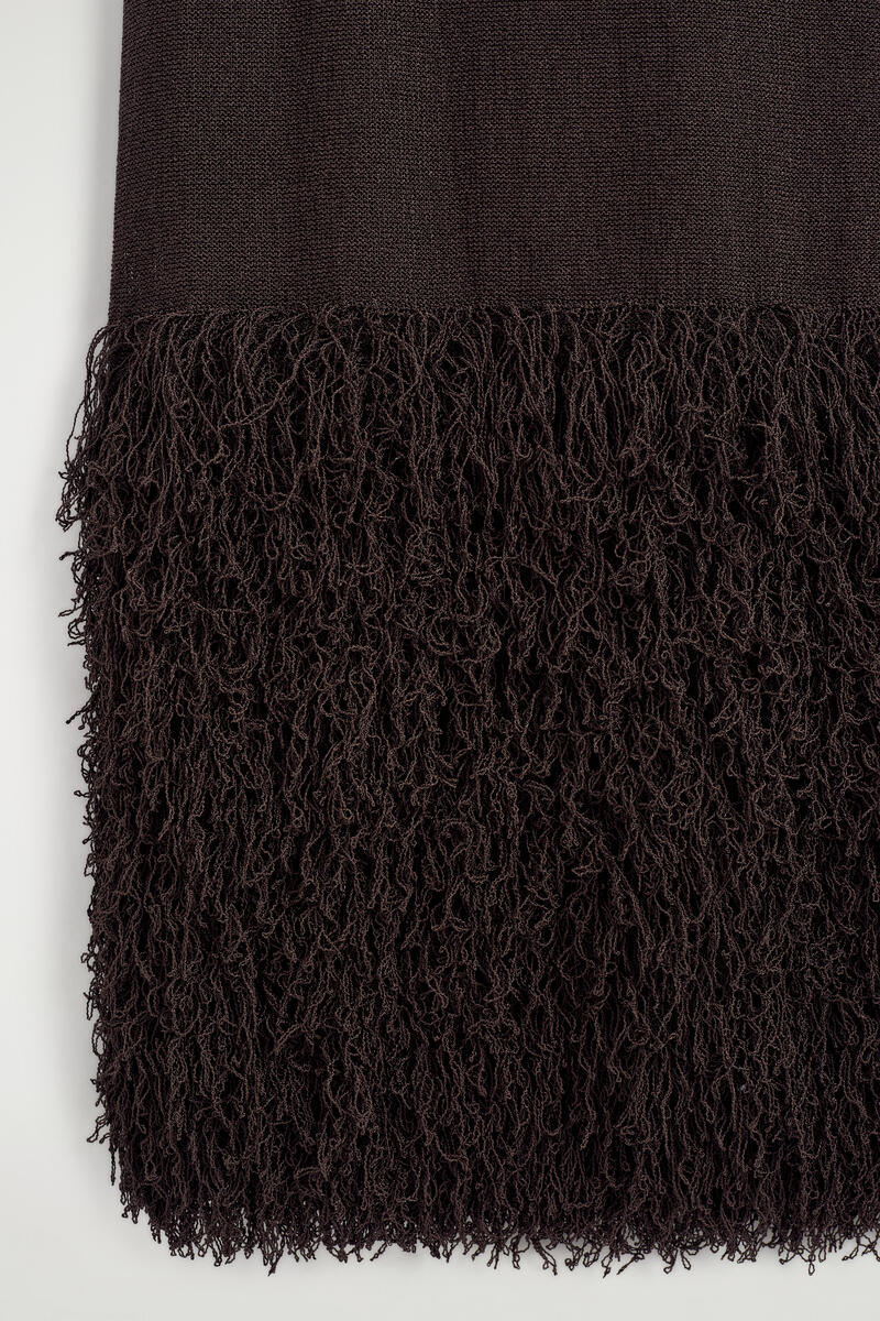 COS フリンジヘムニットコラムドレス