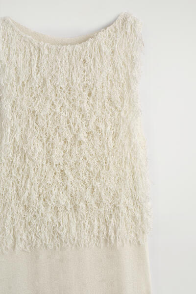 COS フリンジニットコラムドレス